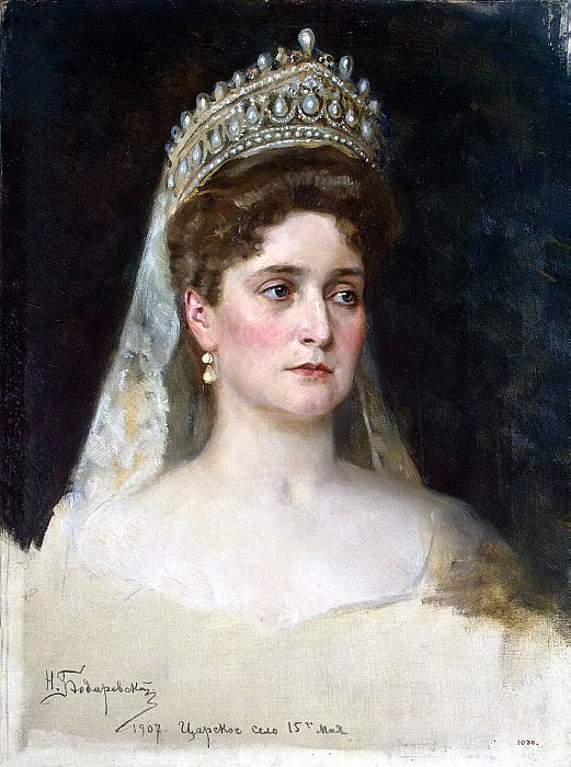 Bodarevsky, Nicholas Kornilevich - Portrait of Empress Alexandra Feodorovna. Hermitage ~ part 02