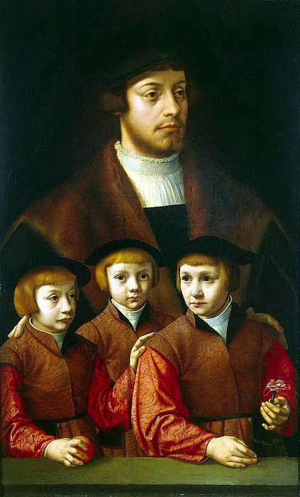 Брейн, Бартоломеус Старший - Портрет мужчины с тремя сыновьми. Эрмитаж ~ часть 2
