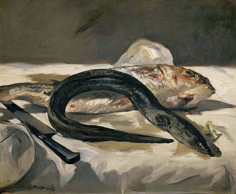 Eel and mullet. Édouard Manet