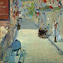 The Rue Mosnier with Flags, Édouard Manet