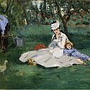 The Monet Family in Their Garden at Argenteuil, Édouard Manet