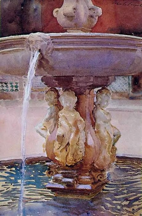 The Spanish Fountain. John Singer Sargent