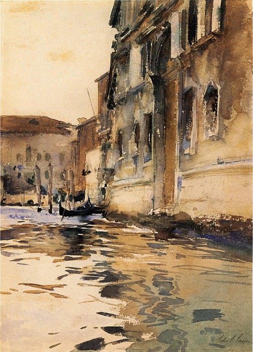 Venetian Canal, Palazzo Corner. John Singer Sargent