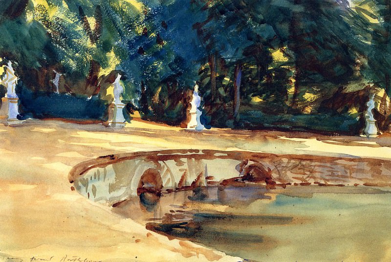 Pool in the Garden of La Granja, John Singer Sargent