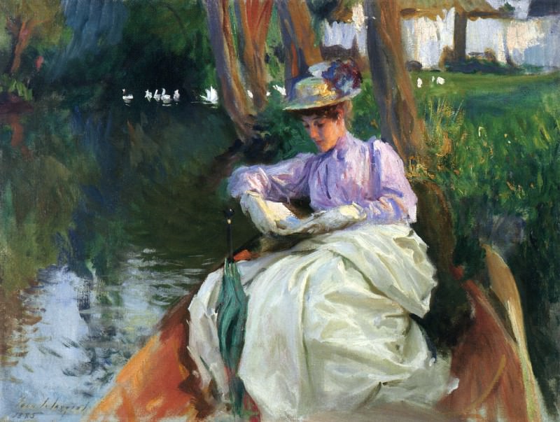 By the River (also known as Femme en Barque). John Singer Sargent