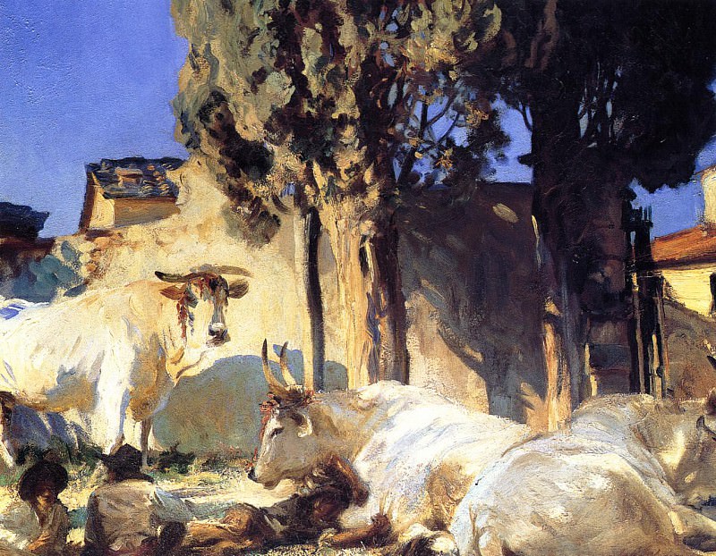 Oxen Resting. John Singer Sargent