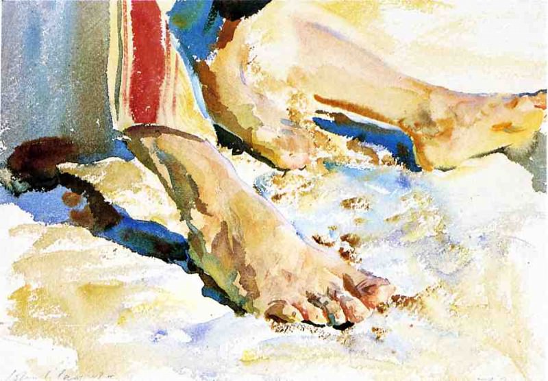 Feet of an Arab, Tiberias. John Singer Sargent
