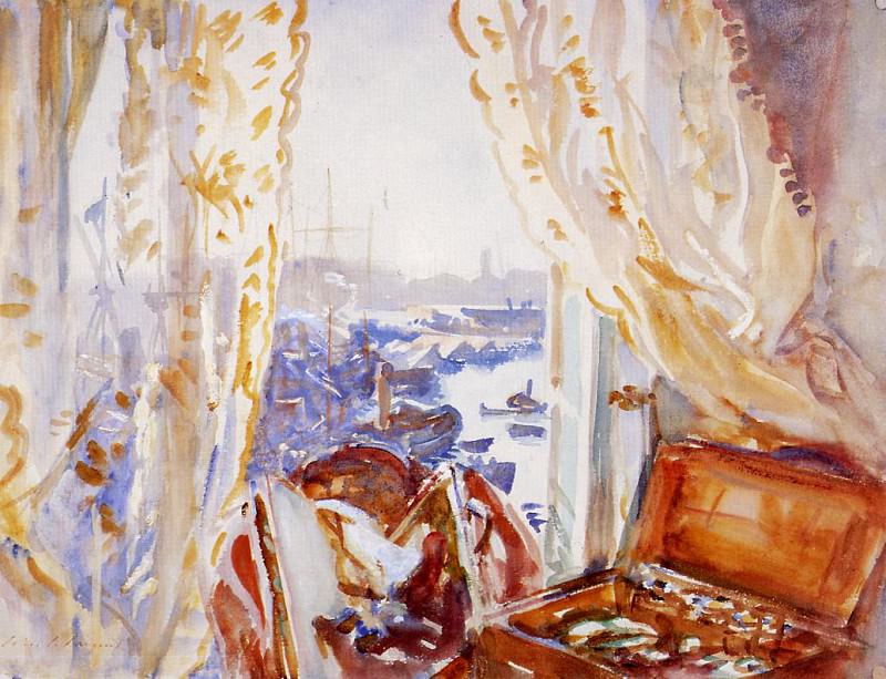 View from a Window, Genoa. John Singer Sargent