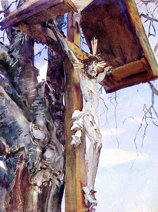 Tyrolese Crucifix. John Singer Sargent