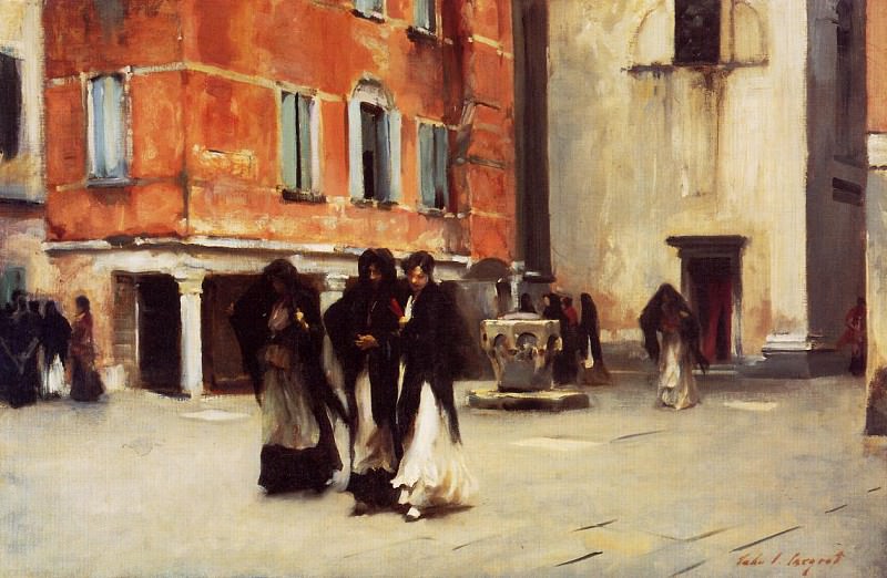 Leaving Church, Campo San Canciano, Venice. John Singer Sargent