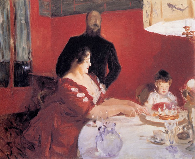 Fete Famillale. The Birthday Party. John Singer Sargent
