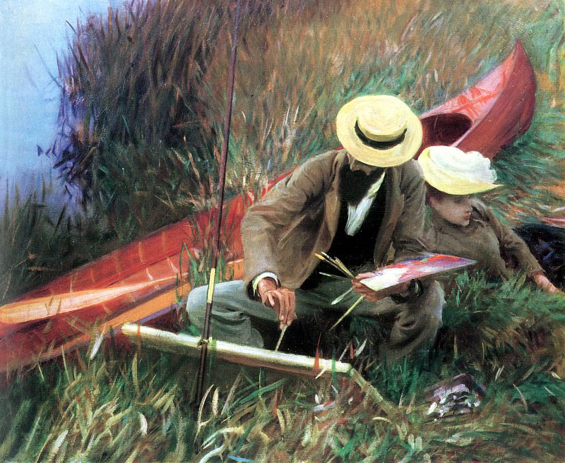 Paul Helleu Sketching with His Wife. John Singer Sargent
