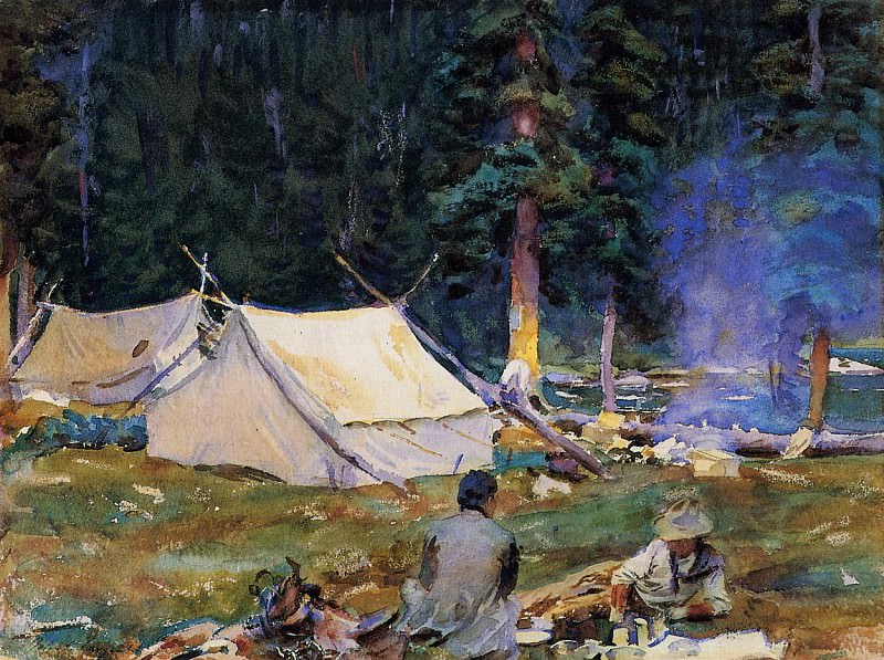 Camping at Lake O’Hara. John Singer Sargent
