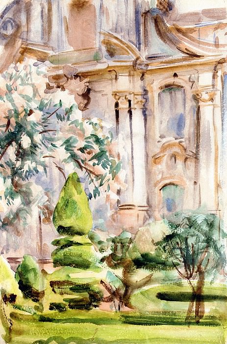 A Palace and Gardens, Spain, John Singer Sargent