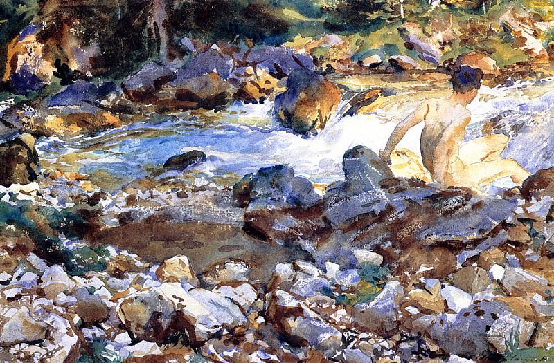 Mountain Stream. John Singer Sargent