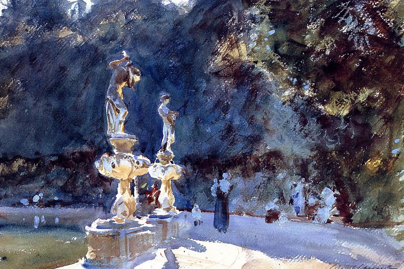 Florence. Fountain, Boboli Gardens. John Singer Sargent