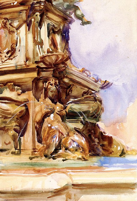 The Great Fountain of Bologna. John Singer Sargent