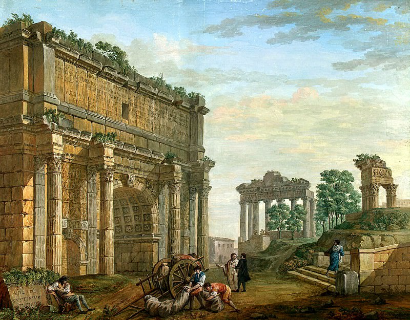 Klerisso, Charles-Louis - Arch of Septimius Severus in Rome. Hermitage ~ part 06