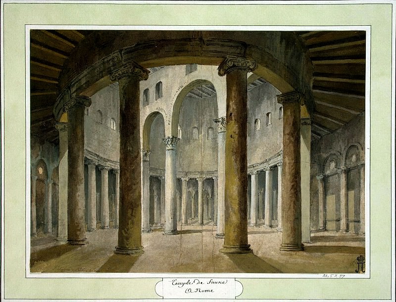 Klerisso, Charles-Louis - The interior of the church of San Stefano Rotondo in Rome. Hermitage ~ part 06