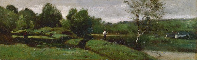 Corot, Jean-Baptiste Camille – Landscape with a boy in a white shirt, Hermitage ~ part 06