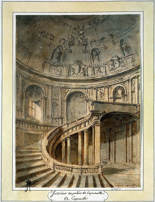 Klerisso, Charles-Louis – Staircase Farnese Palace in Caprarola, Hermitage ~ part 06
