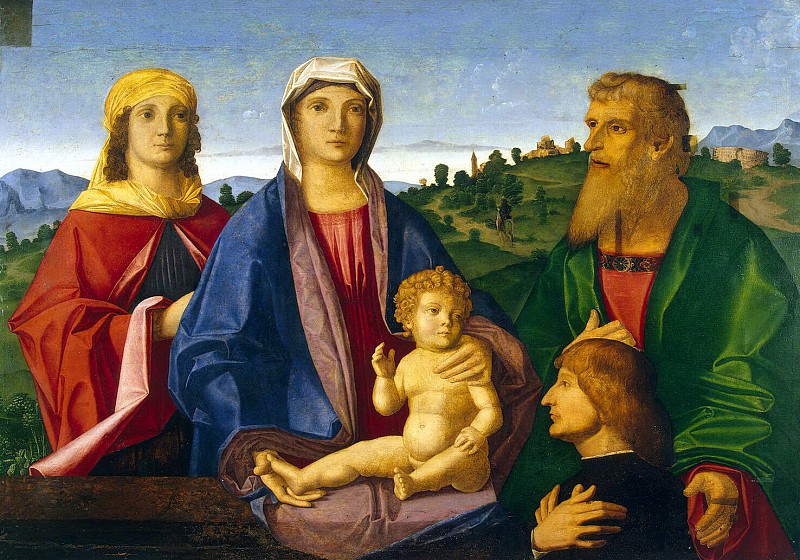 Catena, Vincenzo - Madonna and Child with saints and donors. Hermitage ~ part 06