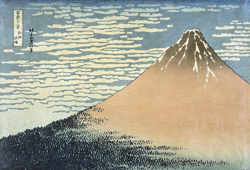 Katsushika Hokusai - The winning wind, clear day. Hermitage ~ part 06