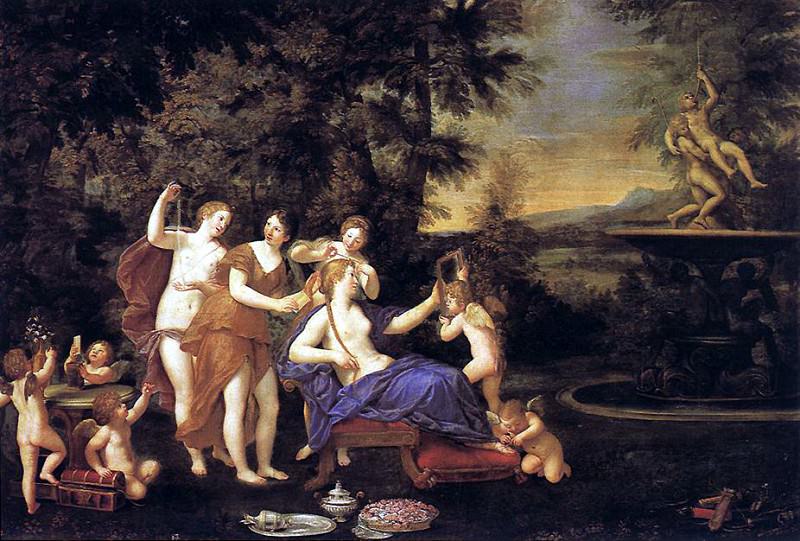ALBANI Francesco Venus Attended By Nymphs And Cupids. The Italian artists