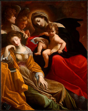 Carracci Lodovico The Dream of Saint Catherine of Alexandria. The Italian artists