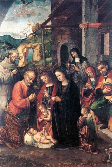 FASOLO Bernardino Nativity. The Italian artists