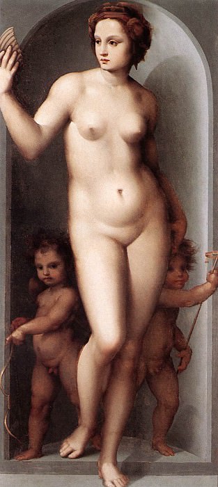 BRESCIANINO Andrea del Venus And Two Cupids. The Italian artists