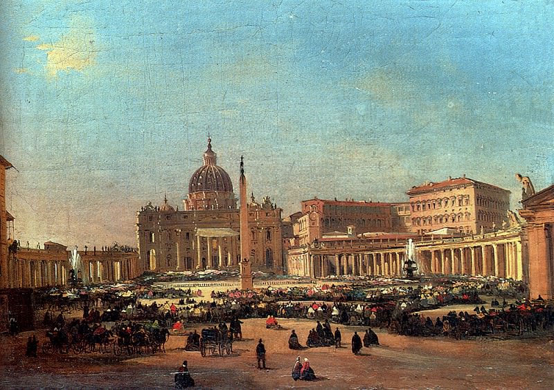 Caffi Ippolito St Peters And The Vatican Palace Rome. The Italian artists