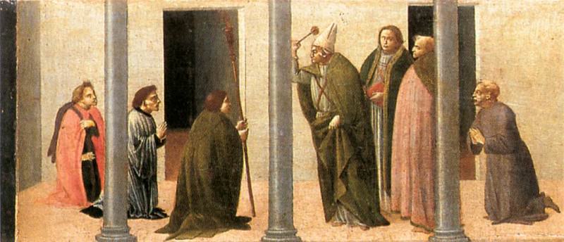 BARTOLOMEO DI GIOVANNI Predella Consecration Of The Church Of The Innocents. The Italian artists