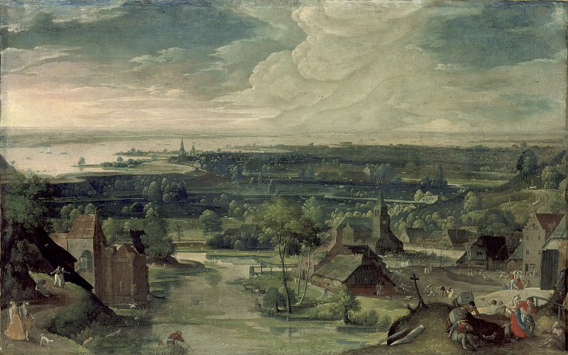 Ханс Бол - Пейзаж с рекой на заднем плане. Окружной художественный музей (LACMA) ~ Лос-Анджелес