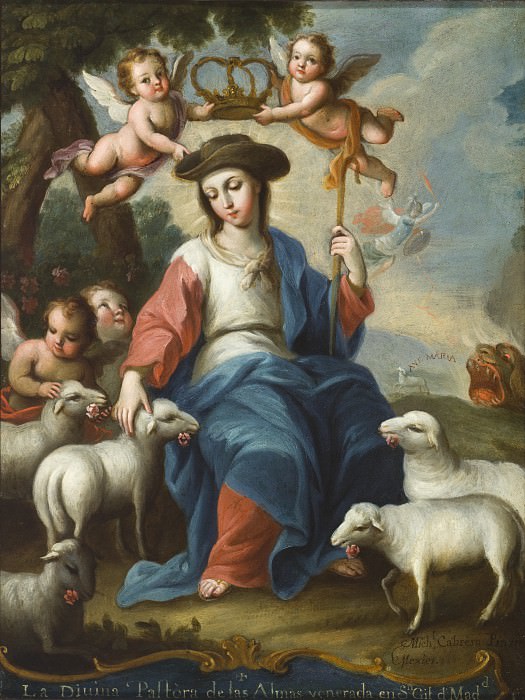 Miguel Cabrera - The Divine Shepherdess (La divina pastora). Los Angeles County Museum of Art (LACMA)