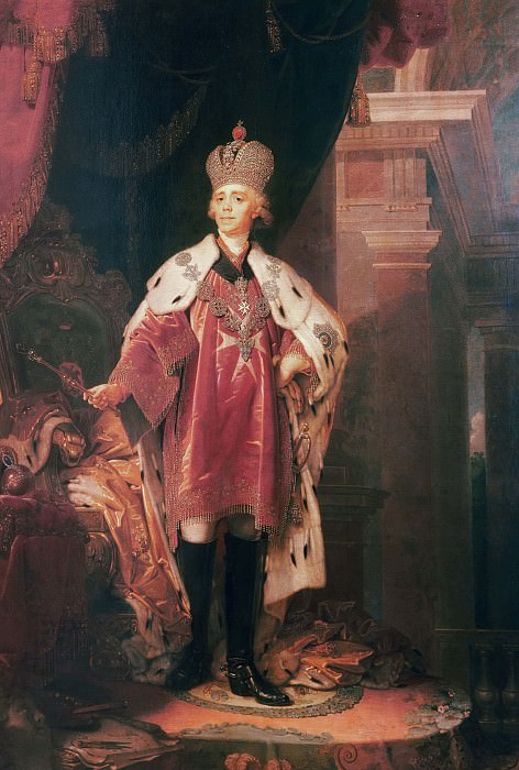 Borovikovsky Vladimir - Portrait of Paul I in the costume Grandmaster of Malta. 900 Classic russian paintings