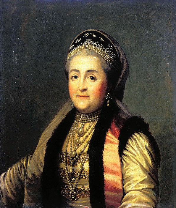 Eriksen Vigilius - Portrait of Catherine II in the sludge and headdress. 1772. 900 Classic russian paintings