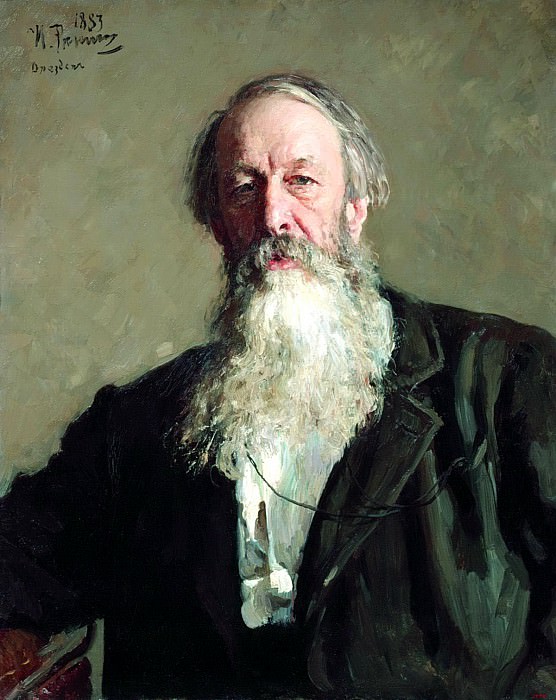Ilya Repin - Portrait of Vladimir Stasov. 1883. 900 Classic russian paintings