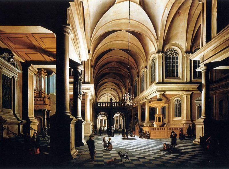 A Church Interior. Dutch painters
