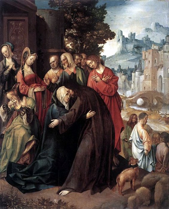 ENGELBRECHTSZ Cornelis Christ Taking Leave Of His Mother. Dutch painters
