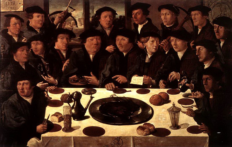 ANTHONISZ Cornelis Banquet Of Members Of Amsterdams Crossbow Civic Guard. Голландские художники