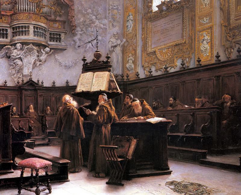 Bergamini Francesco Reading The Choir Notes. Dutch painters