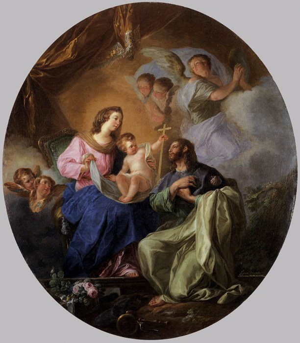 PARET Y ALCAZAR Luis Virgin And Child With St James The Great. Испанские художники