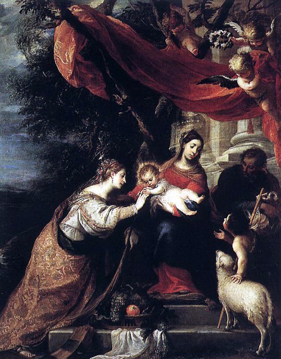 CEREZO Mateo The Mystic Marriage Of St Catherine. Spanish artists