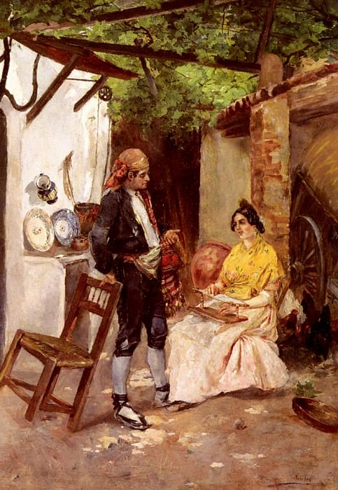 Парадес, Висенте Де A Flirtation, Испанские художники