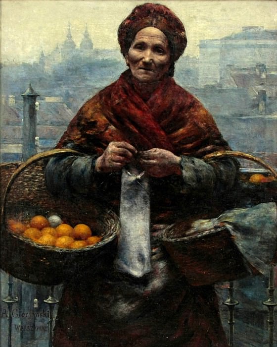 Aleksander Gierymski (1850–1901) - Jewish woman selling oranges. Polish artists