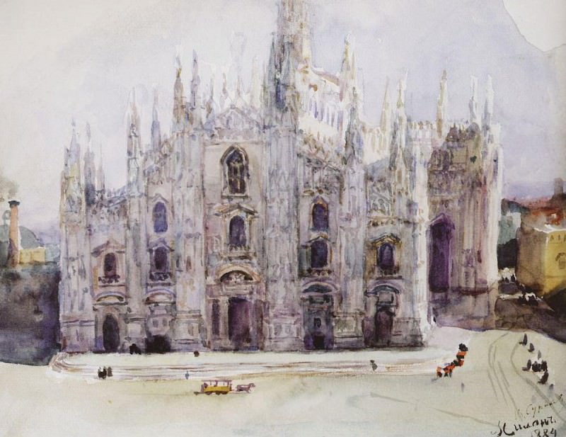 Milan Cathedral. 1884. Vasily Ivanovich Surikov