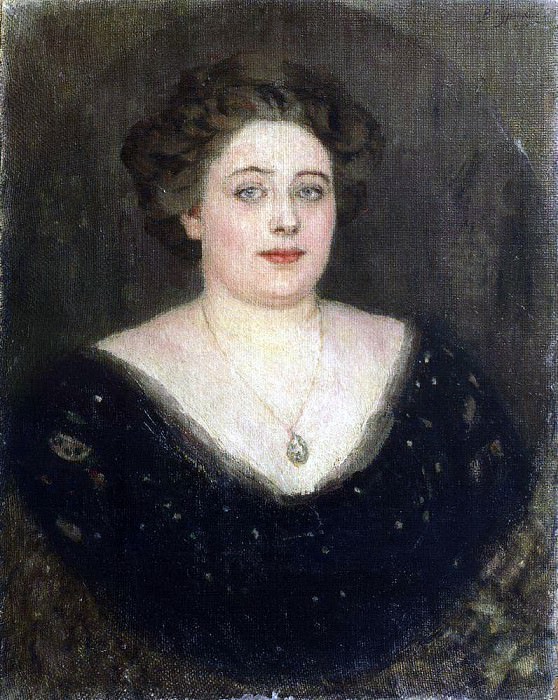 Portrait of M. Velichkina, nee Baroness von Klodt Yurgensburg. 1914. Vasily Ivanovich Surikov