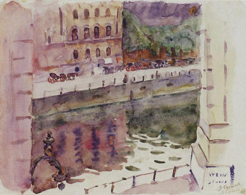 Berlin. Quay. 1912. Vasily Ivanovich Surikov