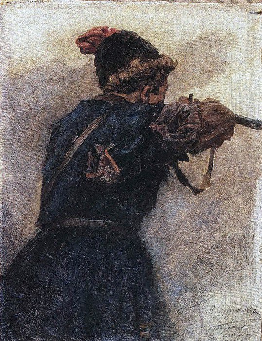 Стреляющий казак. 1890-е. Василий Иванович Суриков
